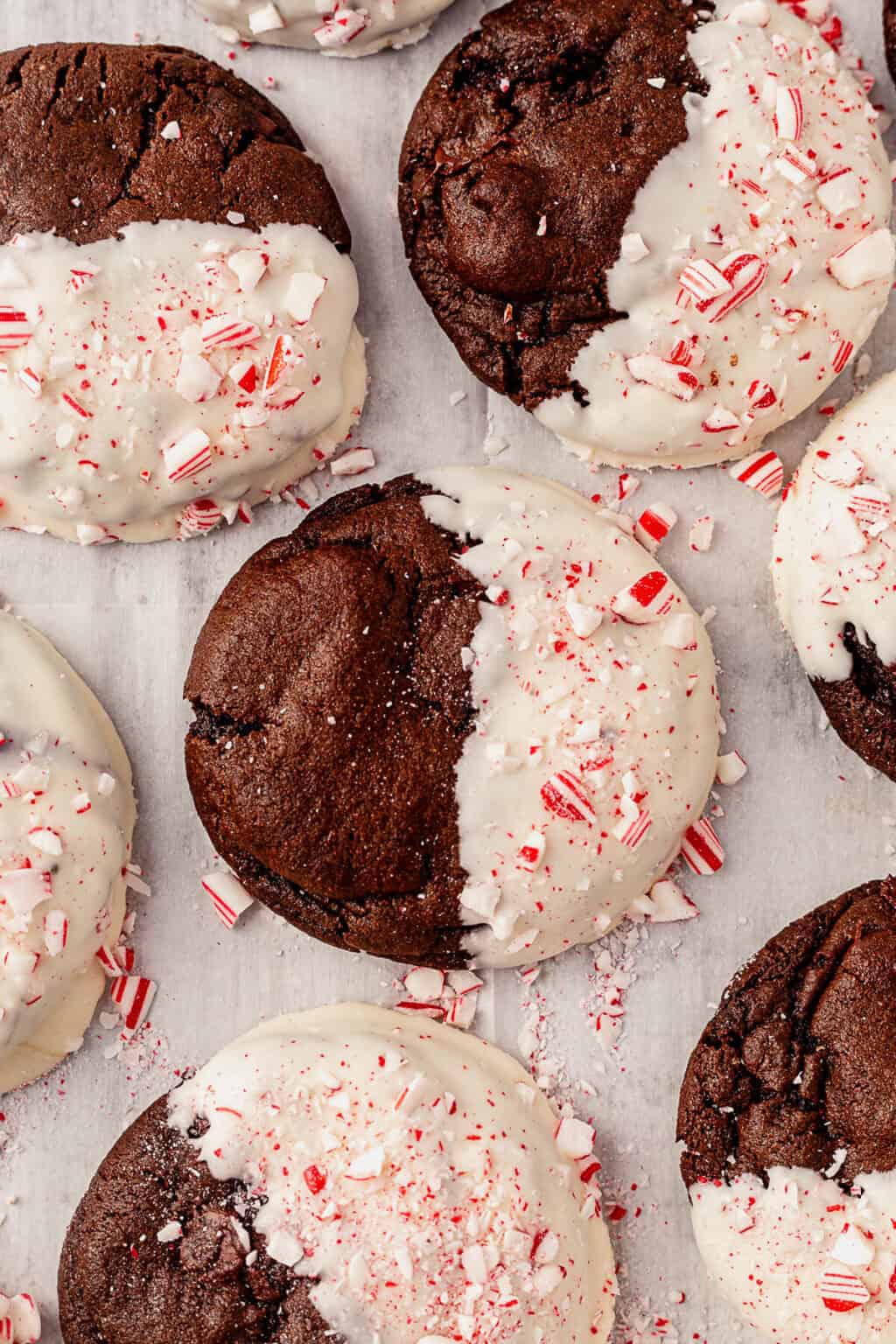 Chocolate Peppermint Bark Cookies Recipe