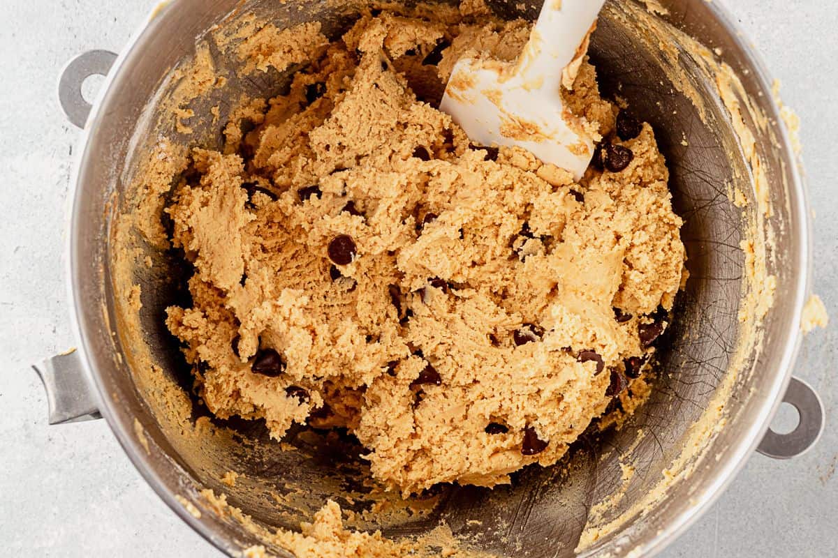 peanut butter pudding cookie dough with chocolate chips