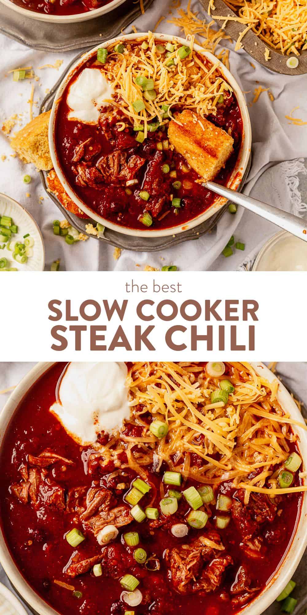 Best Slow Cooker Steak Chili (Easy Recipe!)