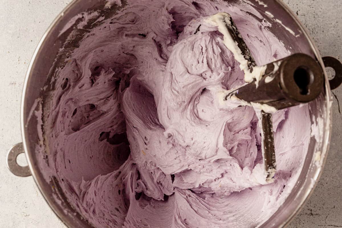 light purple vanilla buttercream