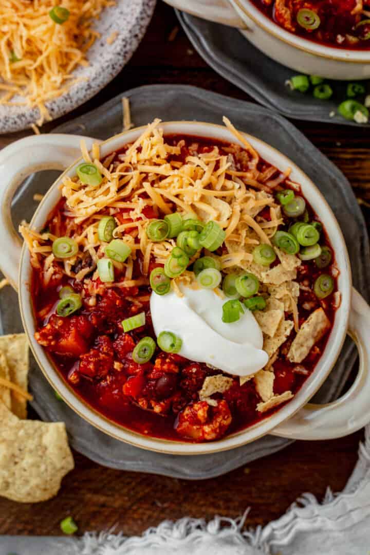 Slow Cooker Black Bean Sweet Potato Chicken Chili