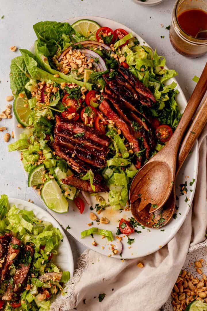 Easy Thai Steak Salad Recipe With Peanut Dressing