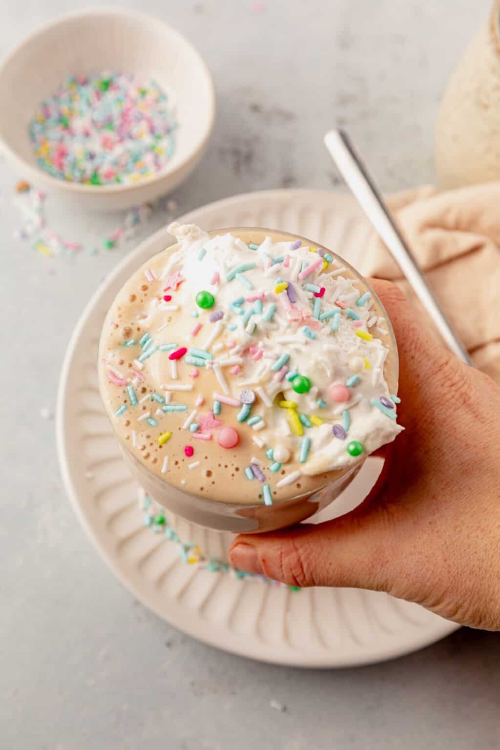 Healthy Cake Batter Protein Shake [5 Minutes!]