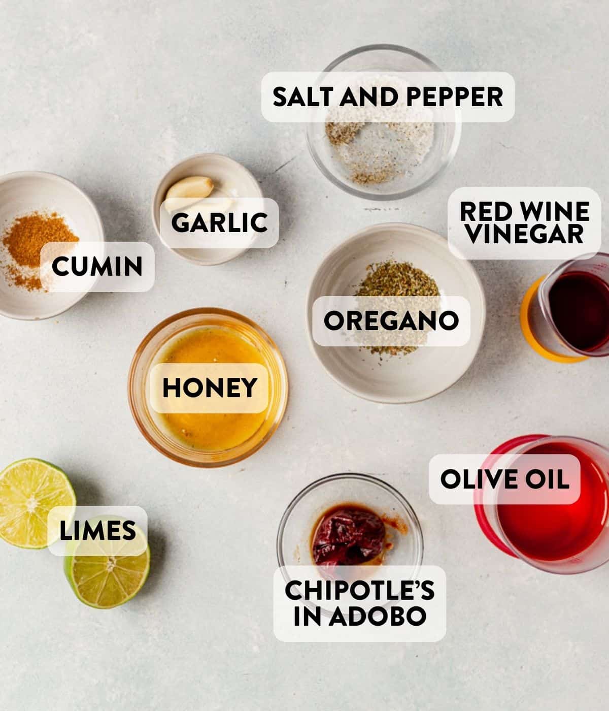 ingredients for chipotle vinaigrette
