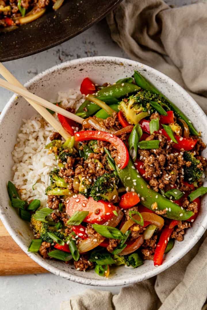 Easy Ground Beef Stir Fry (30-Minute Recipe!)