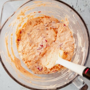 homemade pimento cheese in a mixing bowl