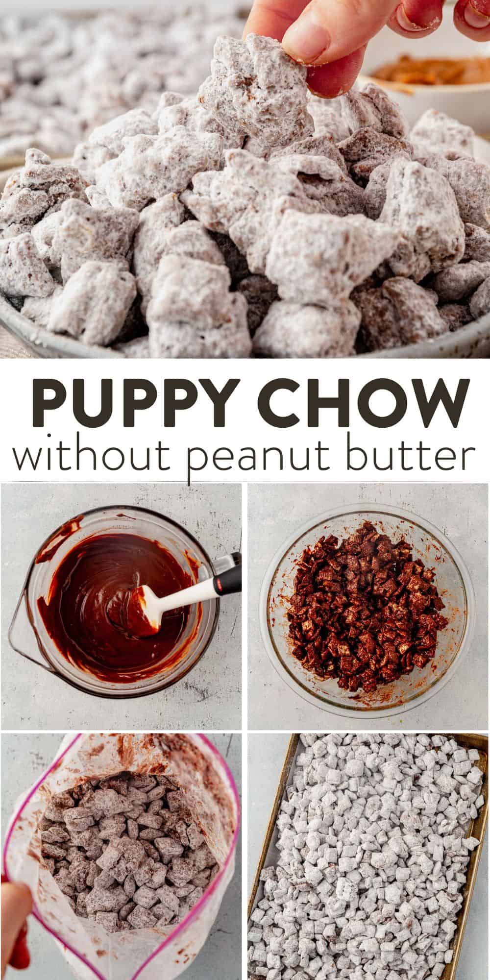 Puppy Chow Without Peanut Butter Recipe (Muddy Buddies)