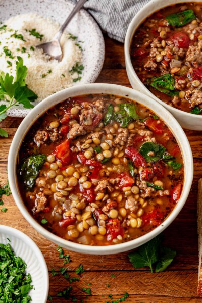 Slow Cooker Hearty Sausage Lentil Soup Recipe