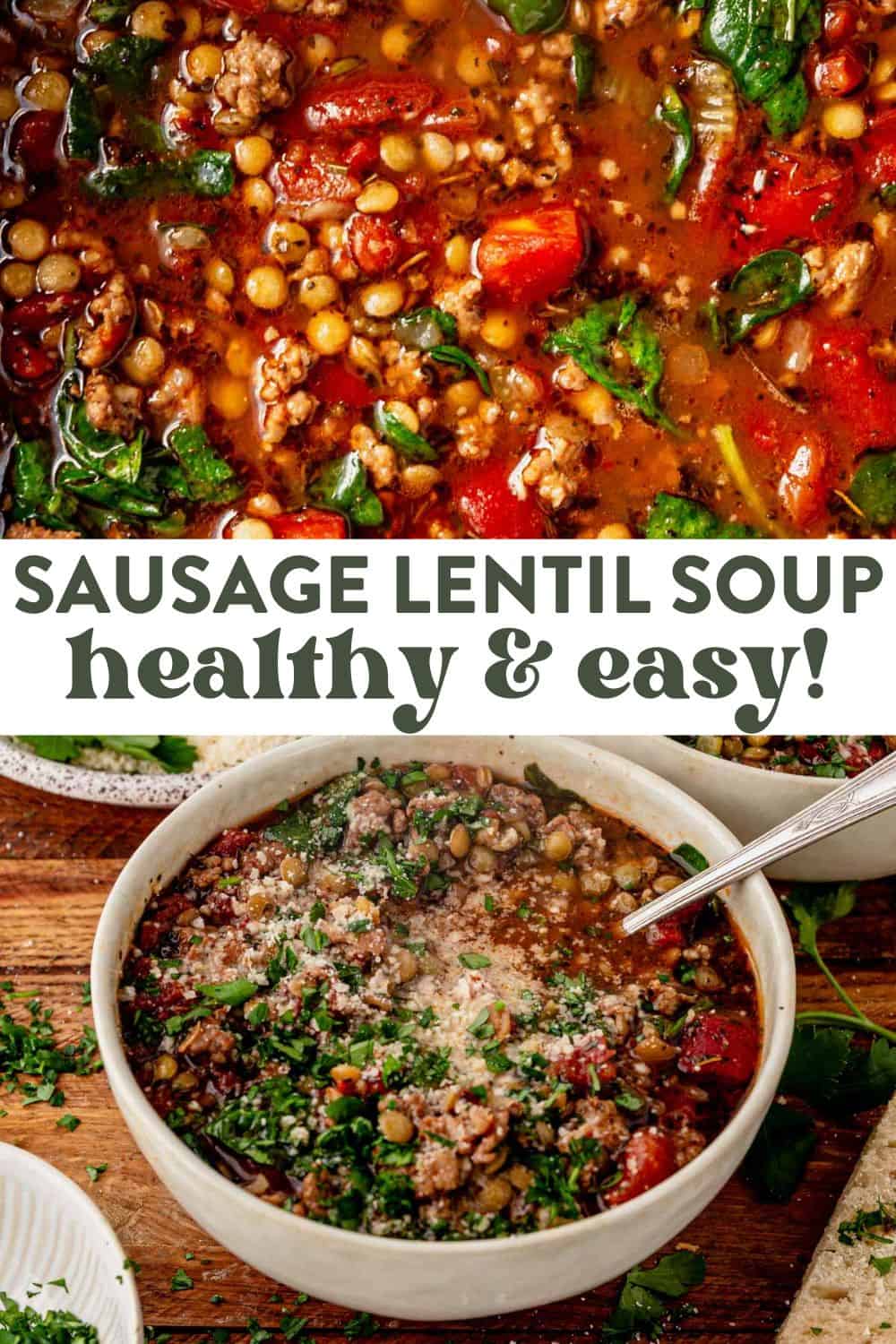 Slow Cooker Hearty Sausage Lentil Soup Recipe