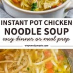 instant pot chicken noodle soup in a crock and then instant pot chicken noodle soup in the instant pot