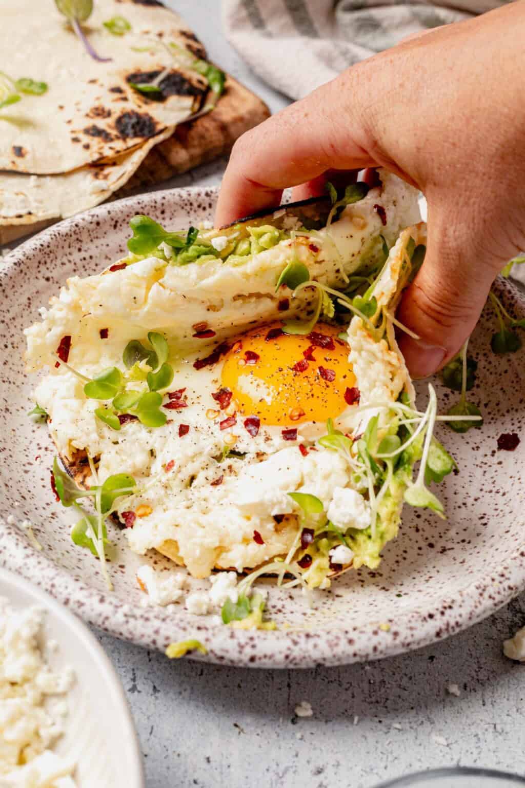 Crispy Feta Fried Eggs