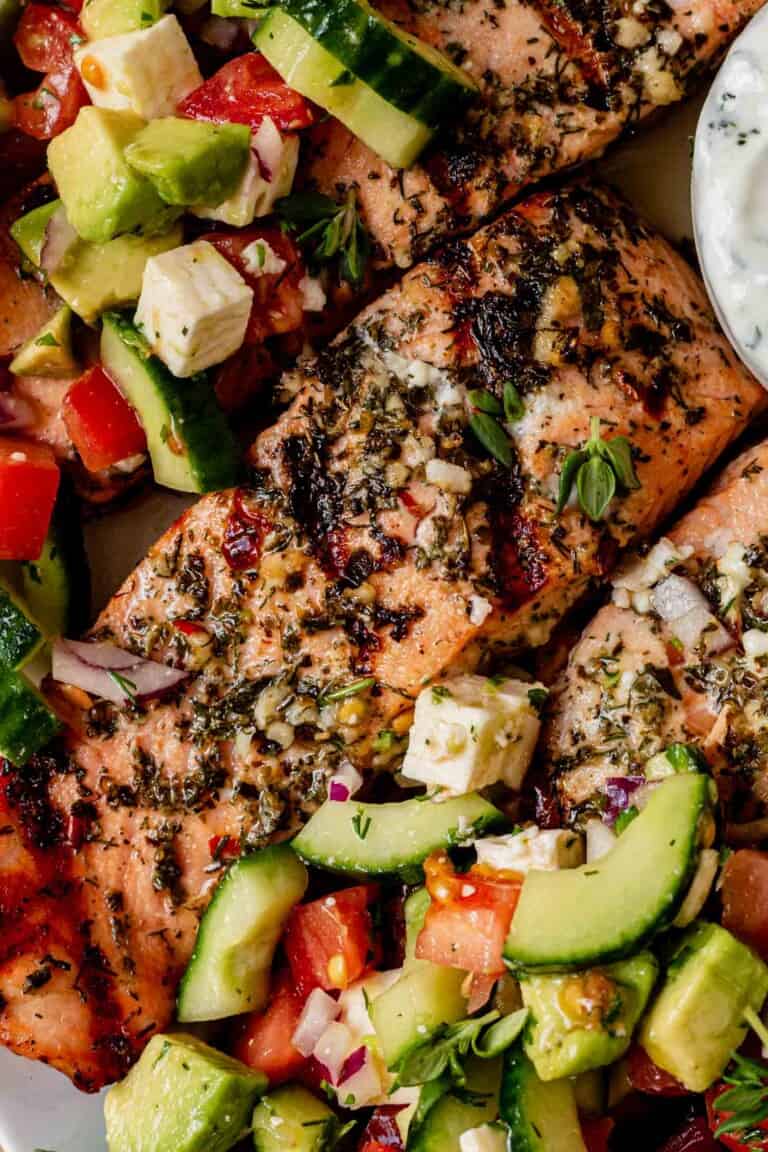 Greek Salmon (Grilled or Baked)