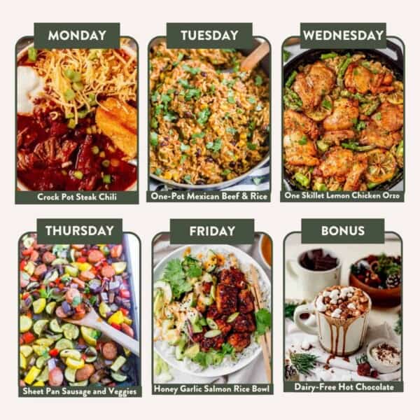 gf df recipes meal plan