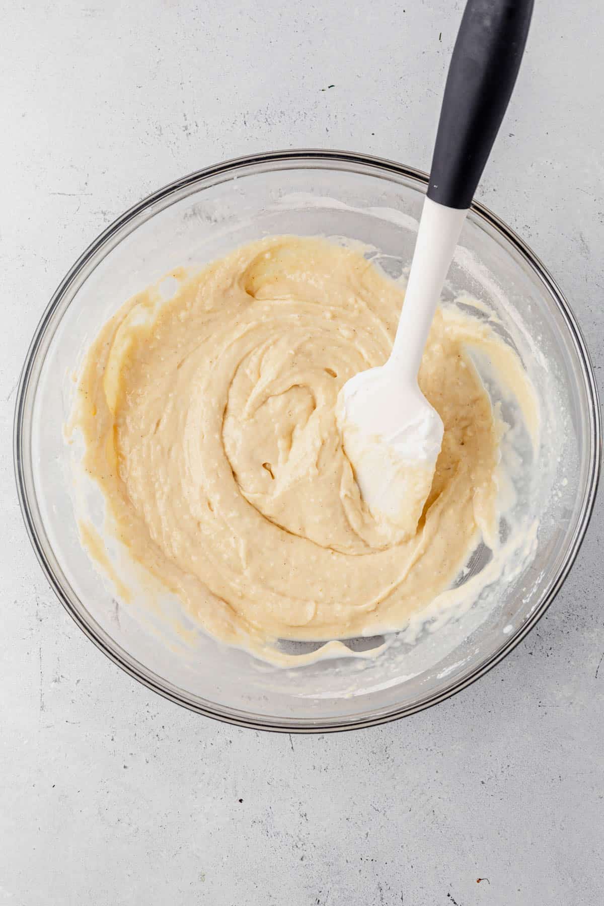 cottage cheese pancake batter in a bowl