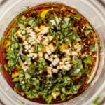 pasta salad dressing in a jar