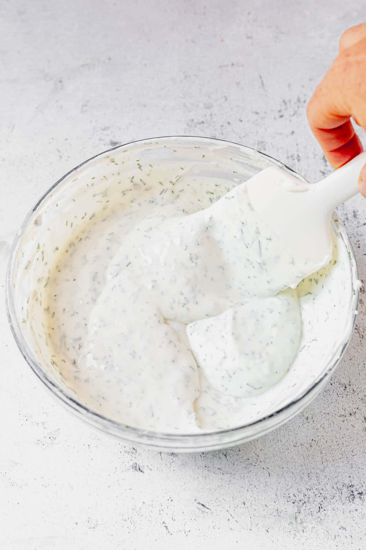 stirring dressing for pickle pasta salad