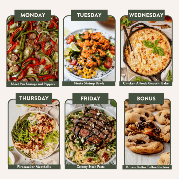 Pinterest's Favorites Meal Plan Menu