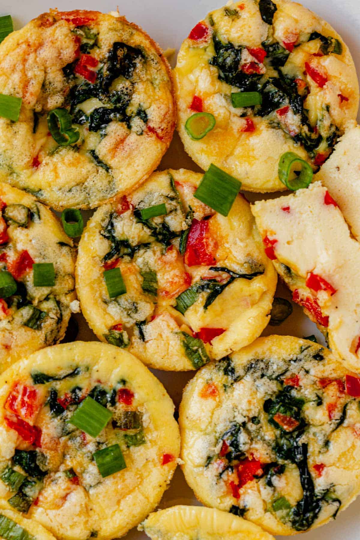 a tray of cottage cheese egg bites.