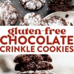 gluten free chocolate crinkle cookie pin