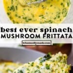 spinach mushroom frittata pin