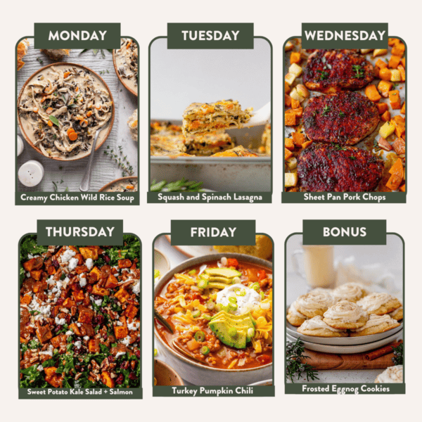 winter herbs and spices meal plan.