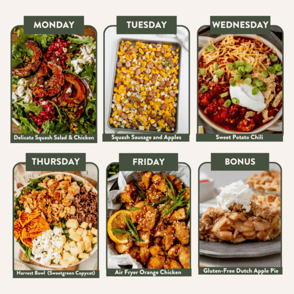 december seasonal produce meal plan image