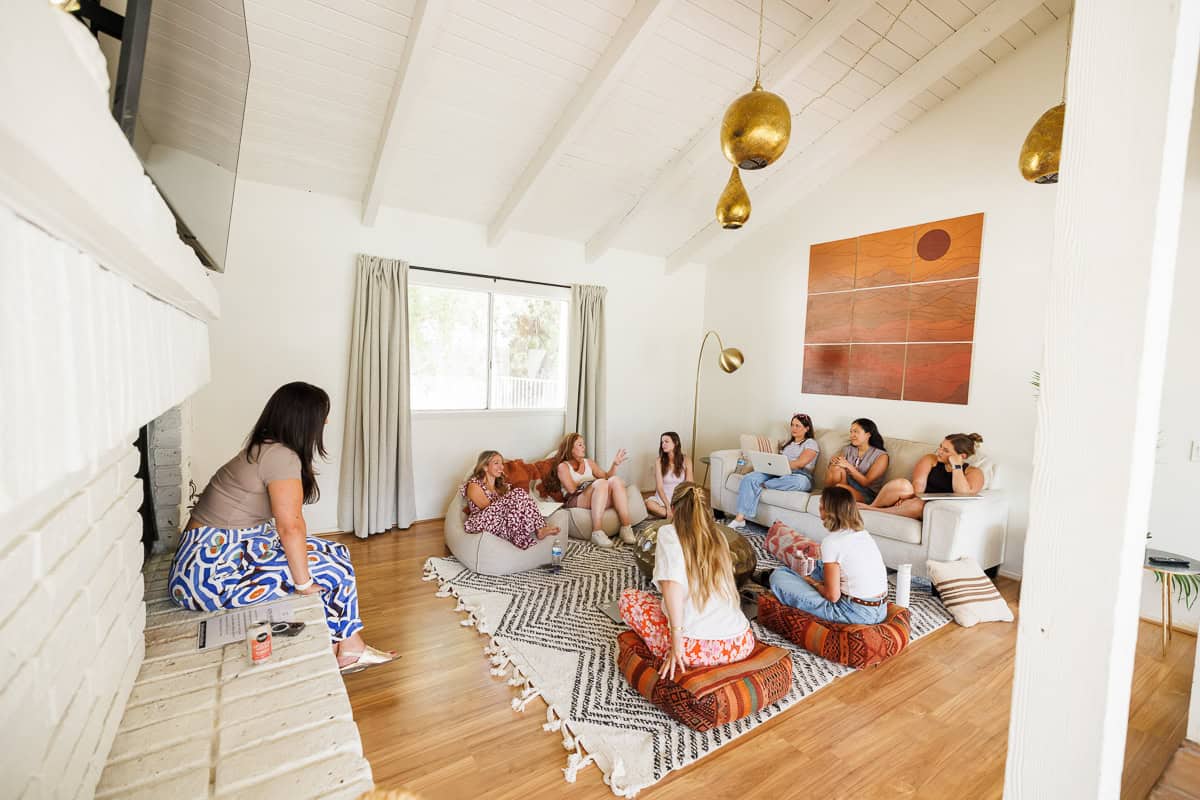 a round table of flood bloggers at the fresh air retreat.