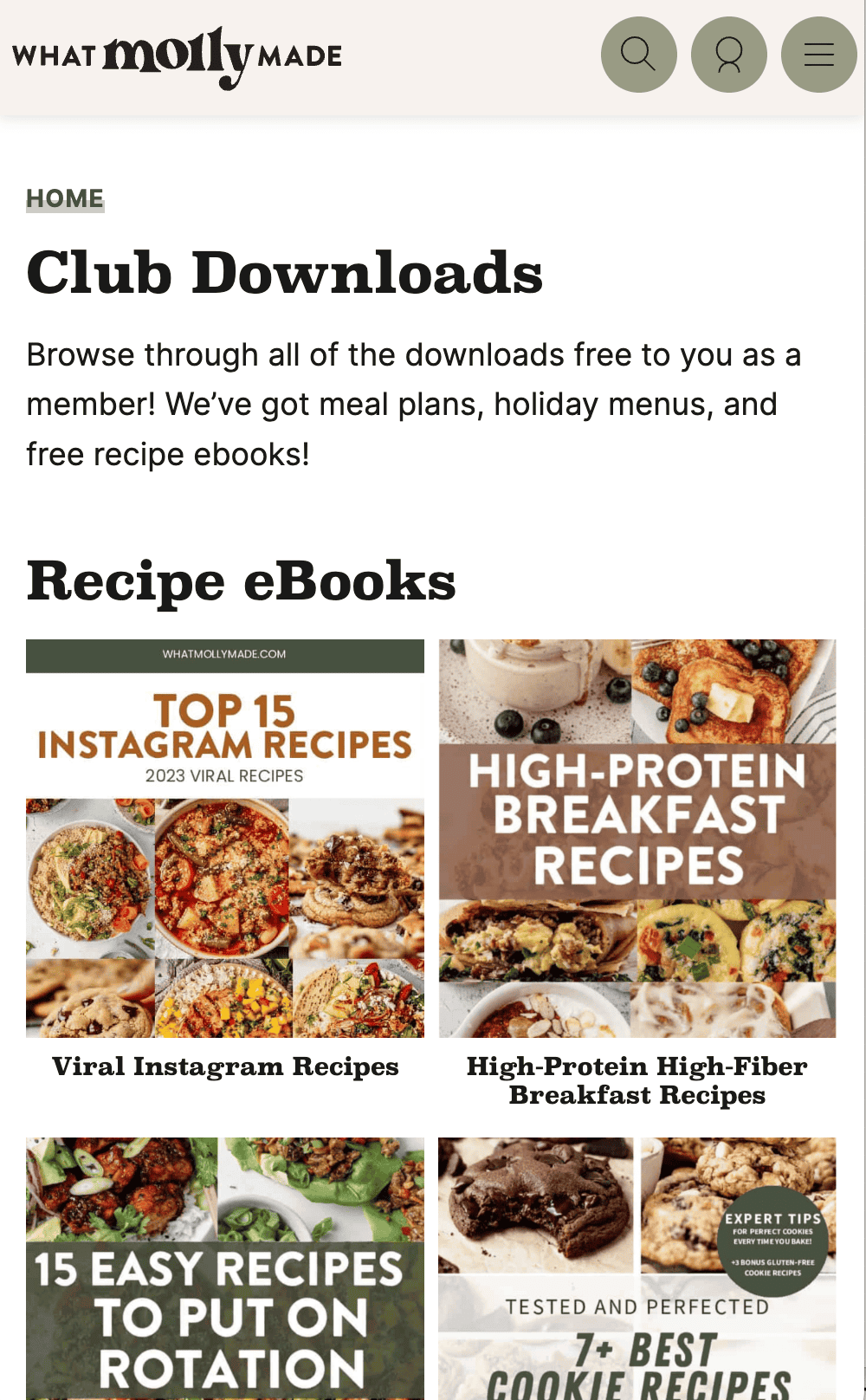 club recipes