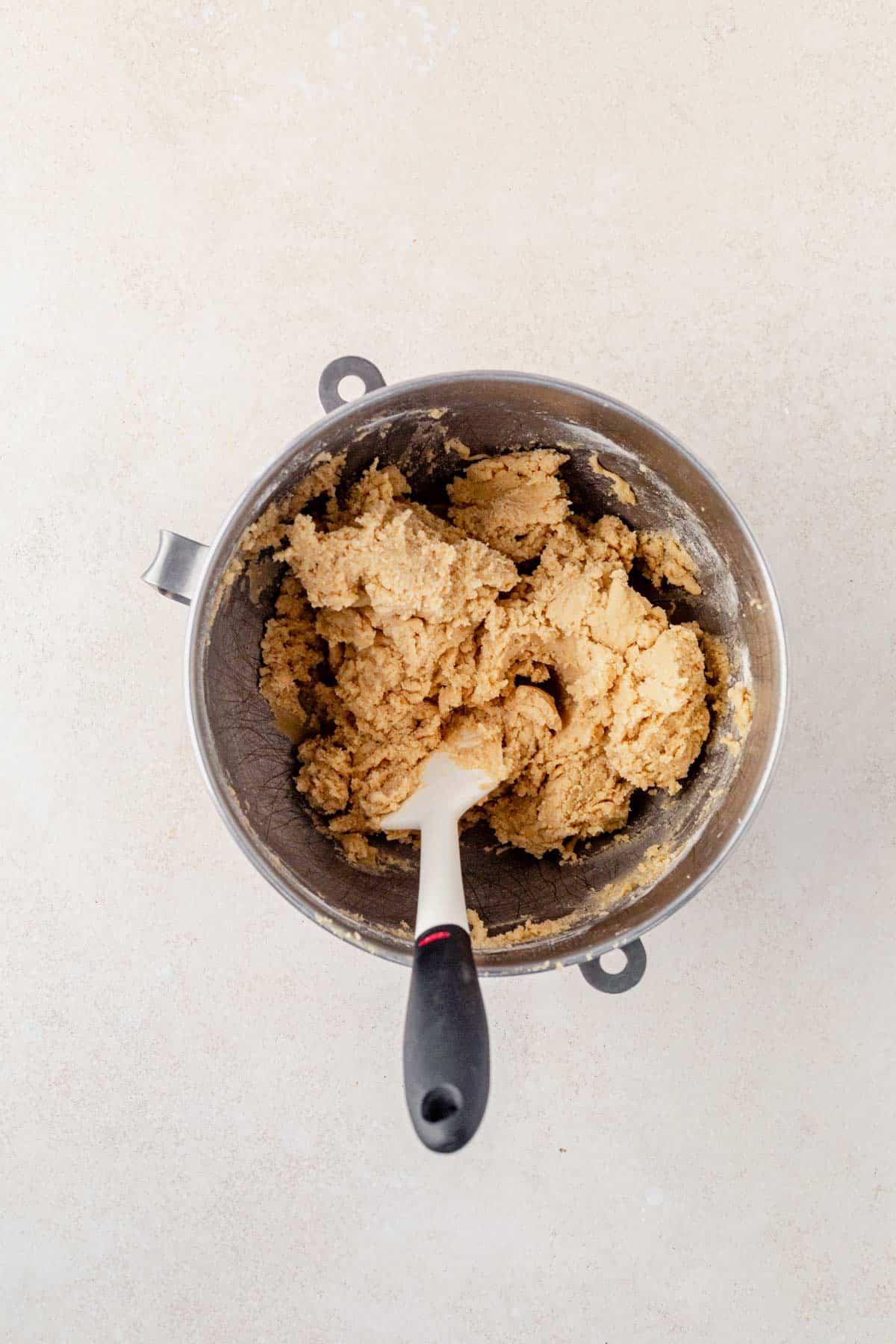 pop tart cookie dough in a stand mixer bowl.