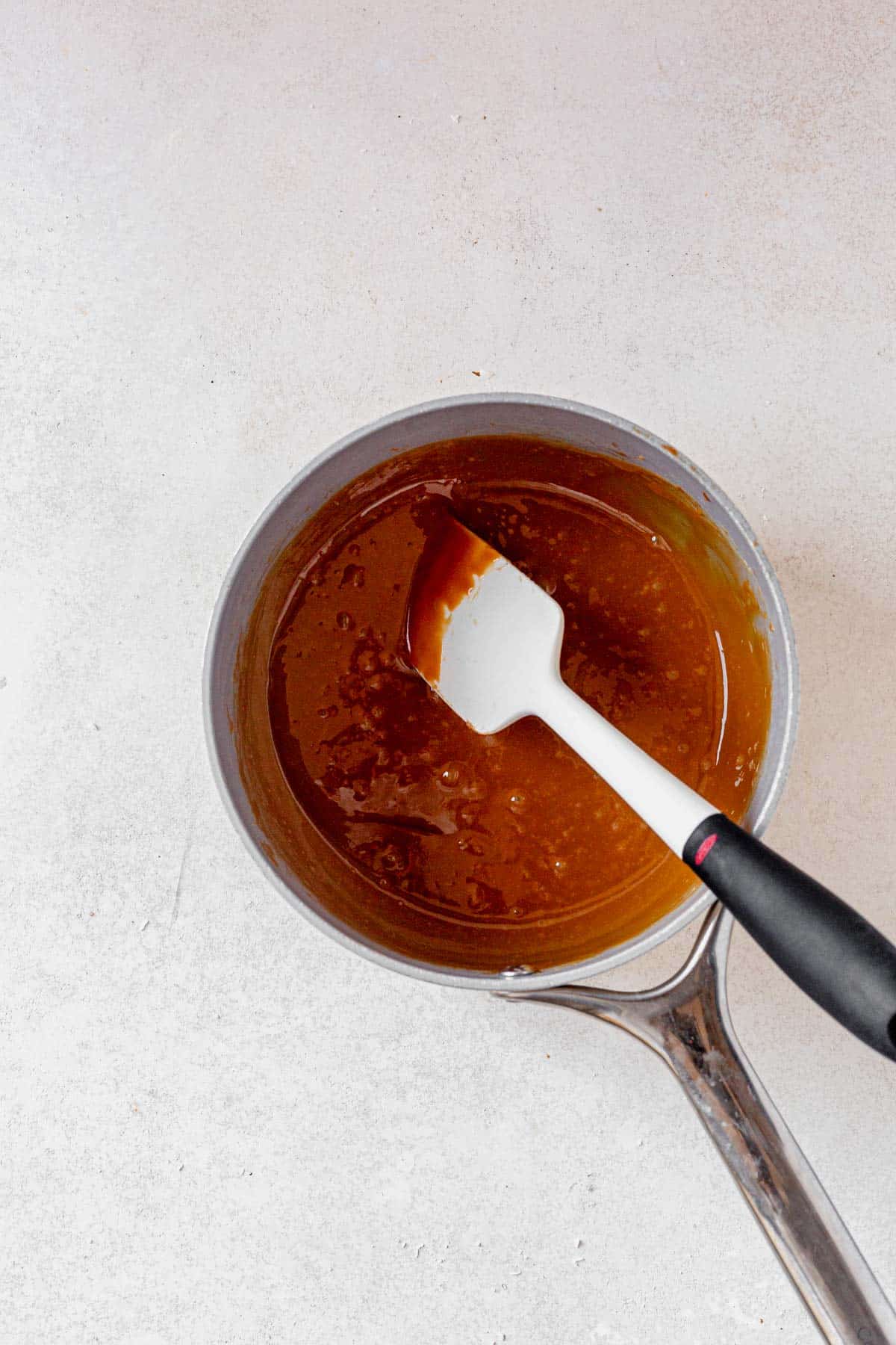 caramel melted in a bowl.