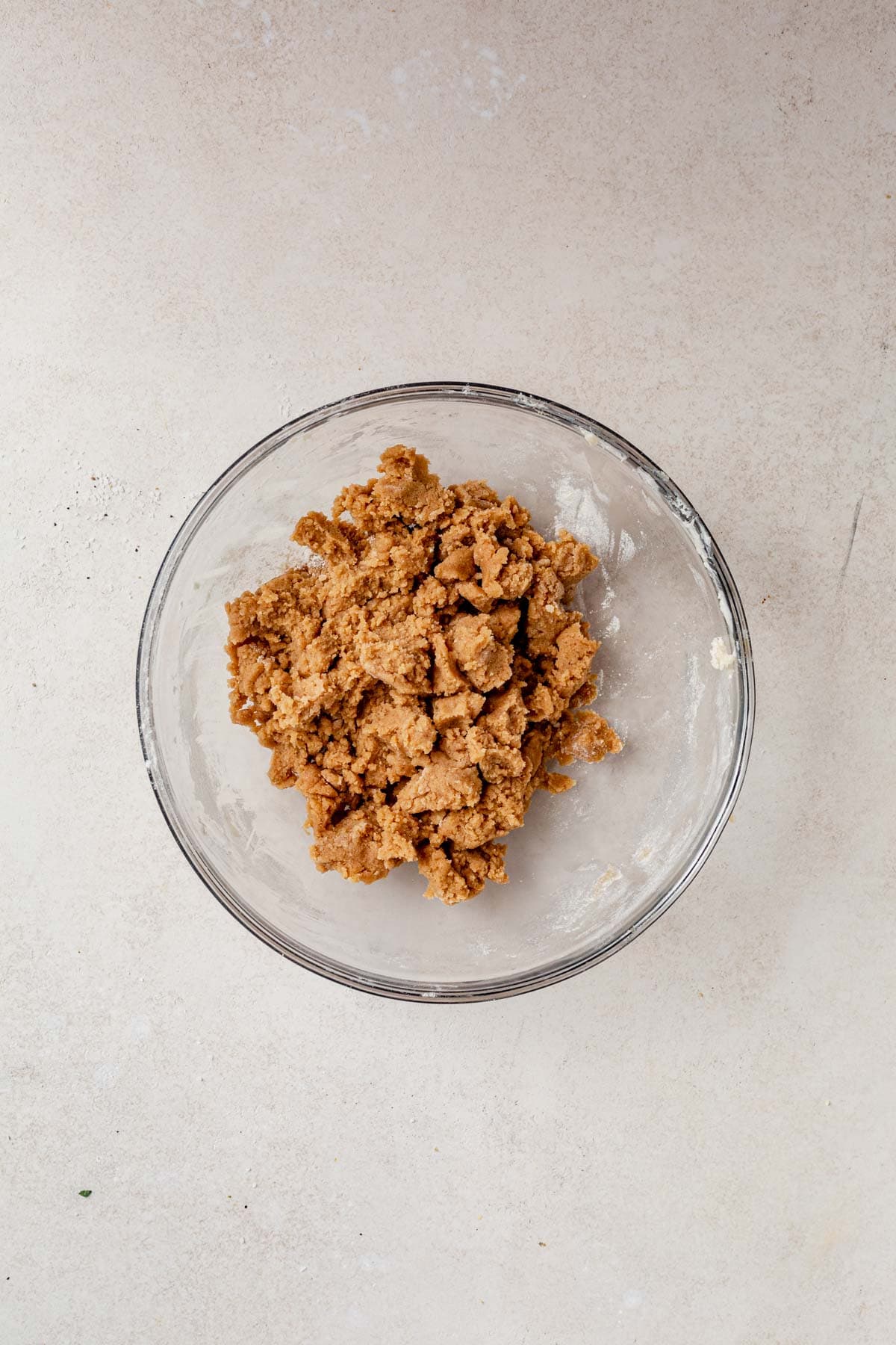 crumb topping mixed together in a bowl.