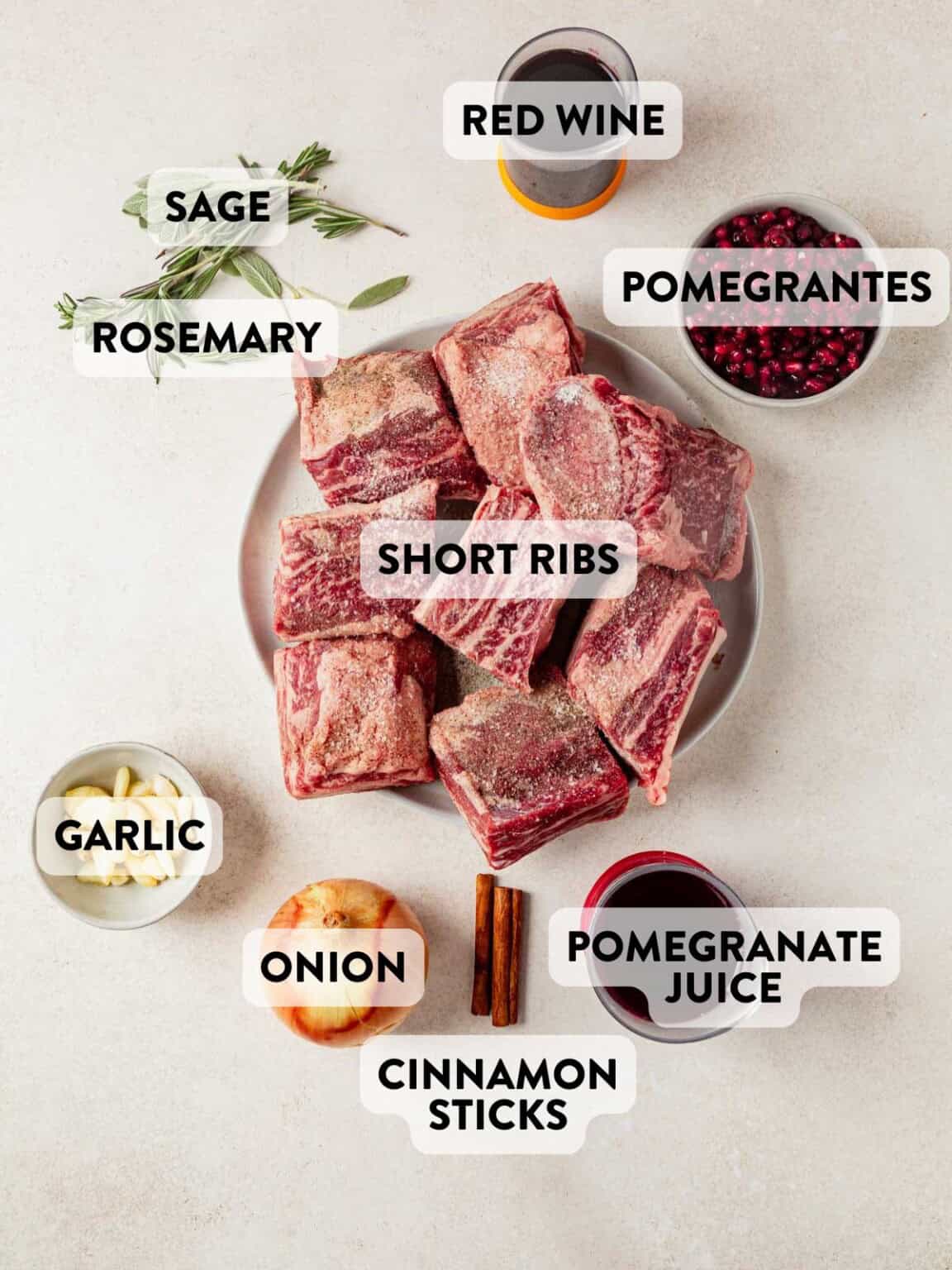 Pomegranate Braised Short Ribs 