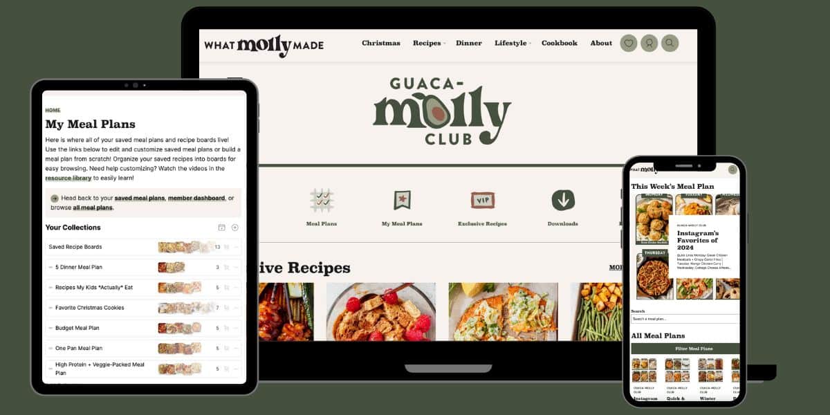 gauca molly club mock up of the dashboard on desktop and mobile.