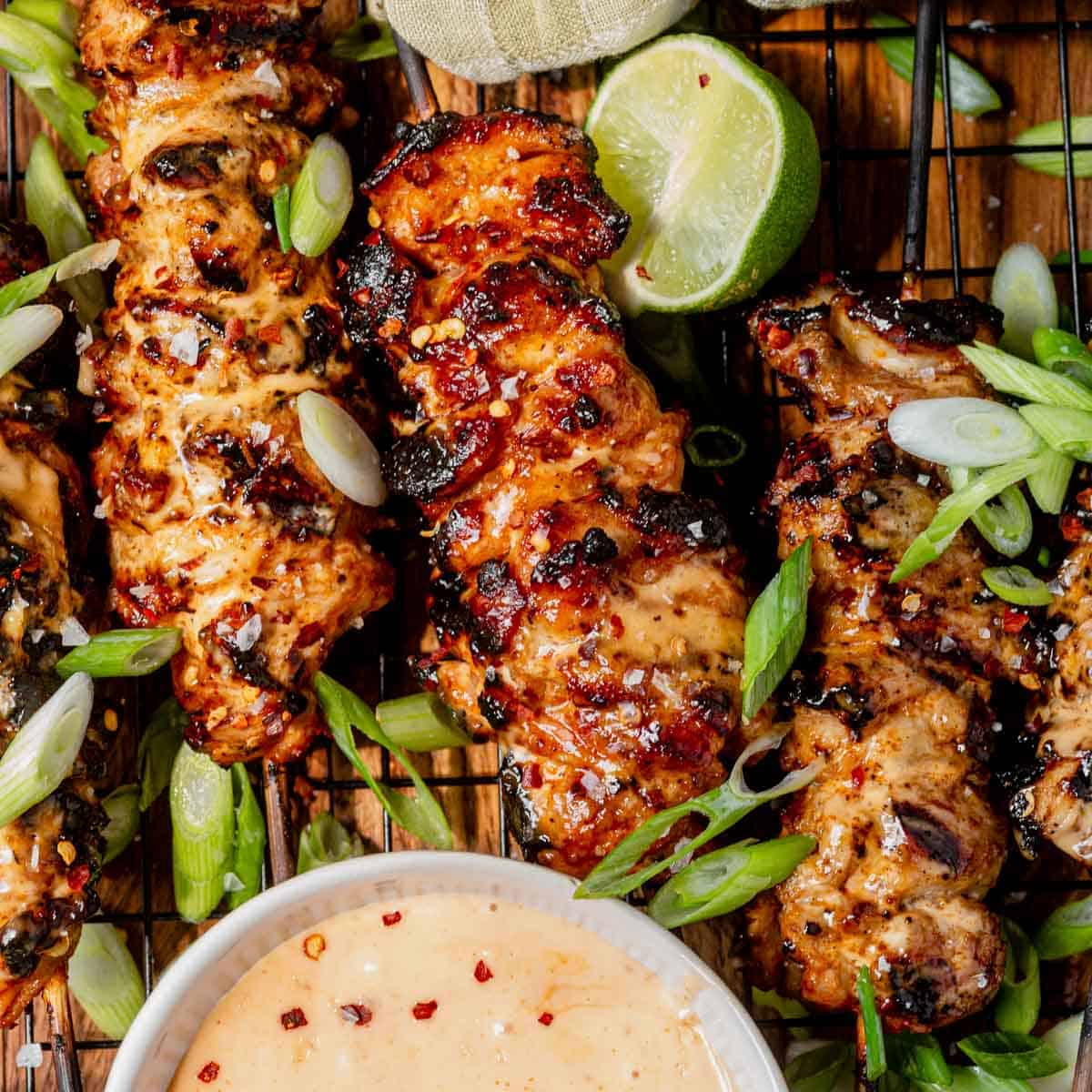 Bang Bang Chicken Skewers | What Molly Made