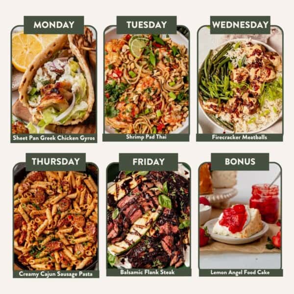 7.19.25 meal plan menu