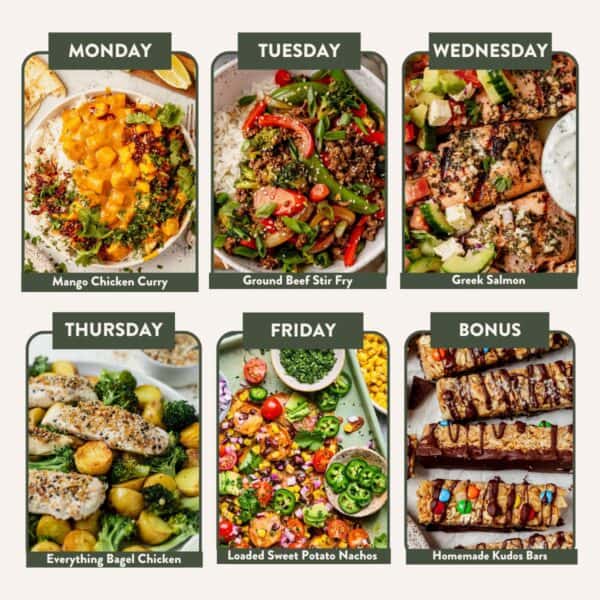 back to school part 1 meal plan image