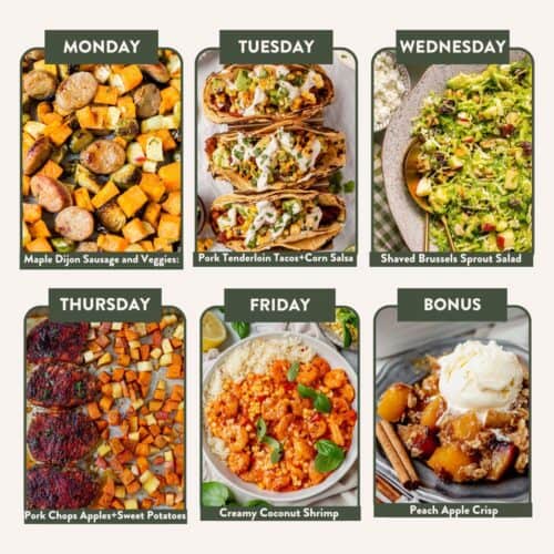 meal plan image for 9.6.25 fresh september produce meal plan