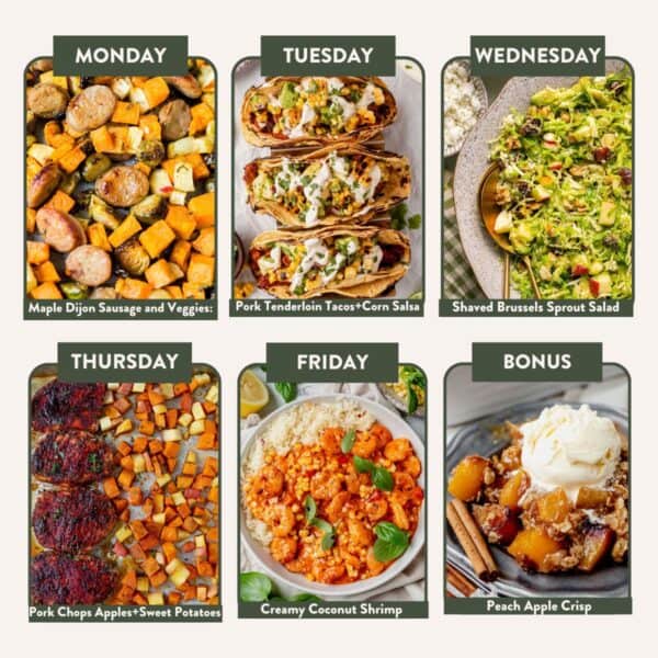meal plan image for 9.6.25 fresh september produce meal plan