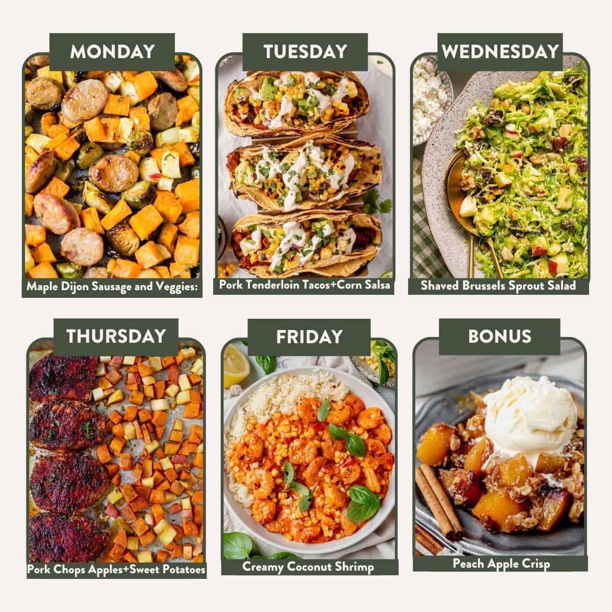 meal plan image for 9.6.25 fresh september produce meal plan