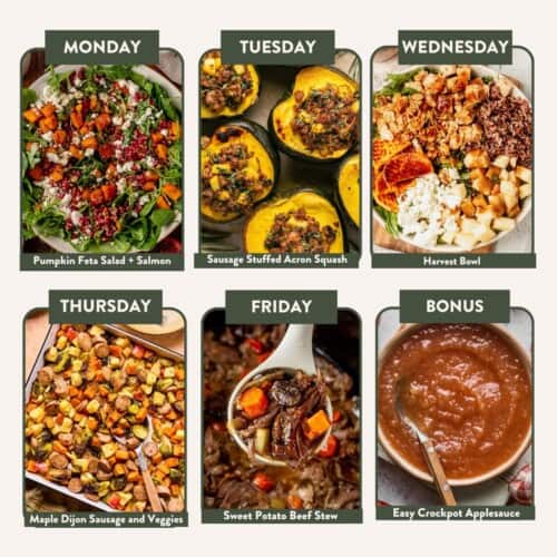 november produce meal plan image